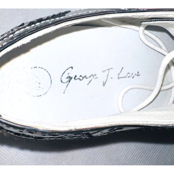 George J. Love Silver and White Platform Brogues For Women Shoe Size 6.5M (37) - Picture 3 of 6